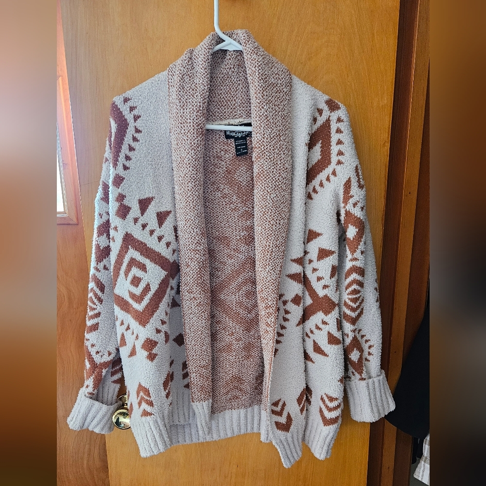 Aztec Fleece Sweater Cardigan
